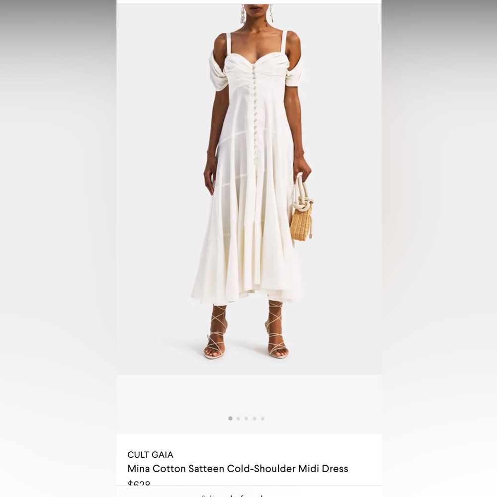 LIKE NEW: Cult Gaia Mina dress in ivory — perfect for brides!